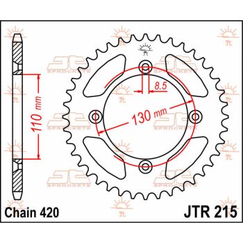 SPROCKET REAR 55T 420