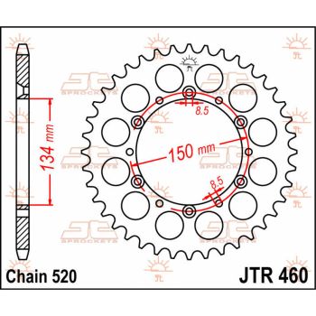 SPROCKET REAR 52T 520