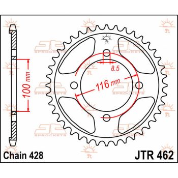 SPROCKET REAR 50T 428