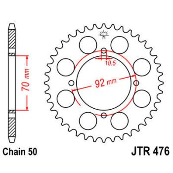 SPROCKET REAR 45T 530