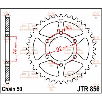 SPROCKET REAR 45T 530