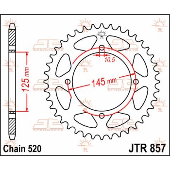 SPROCKET REAR 45T 520