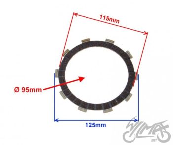 Sidurikettaste komplekt 5tk (friktsioonikettad) - Minarelli AM6