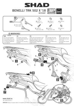 Kohvri adapter, külgmine shad terra, Benelli trk 502x