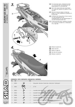 Kohvri adapter, ülemine - Shad, Suzuki gs 500