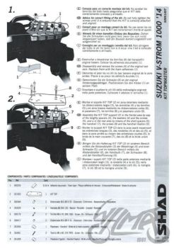 Kohvri adapter, külgmine - Shad, Suzuki v-strom dl 1000