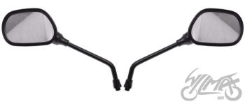 Tahavaatepeegel MP101 ovaalne, must M10