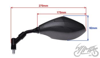 Tahavaatepeegel CARBON-LOOK M10