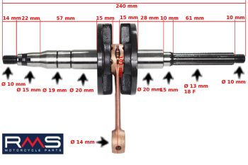 WAŁ KORBOWY MALAGUTI F12 PHANTOM 50 RMS