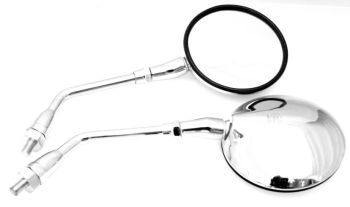 LUSTERKA M10 QY 174 CHROM OKRĄGŁE KPL. ROB