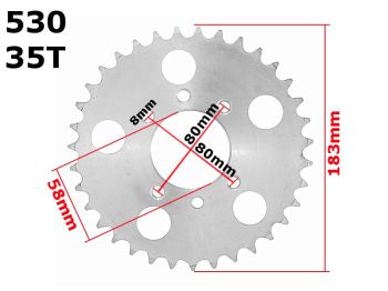 ZĘBATKA TYŁ 530-35z ATV 150 DIABLO WB