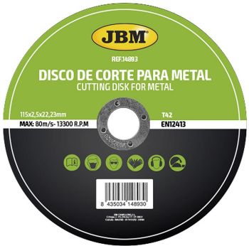 MONOKRISTALL ALUMIINIUMOKSIID LÕIKEKETAS METALLILE/TERASELE 115X2.5MM JBM