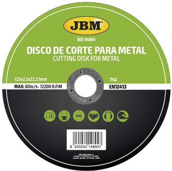 MONOKRISTALL ALUMIINIUMOKSIID LÕIKEKETAS METALLILE/TERASELE 125X2.5MM JBM