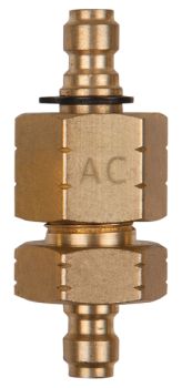 DOPPEL-ADAPTERSTÜCK M14X1.25IG + AG + 1/4" SCHLAUCHANSCHLUSS