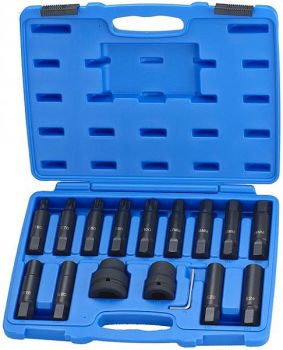 16-OS. 1"+3/4" LÖÖK KUUSKANT JA TORX OTSIKUTE KOMPL. TRIUMF