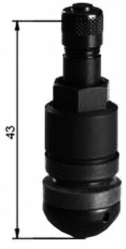 TL-ALU.VENTIIL. MUST. KÕRGE MUTTER. L=42MM. AVA=11.3MM (WEGMANN)