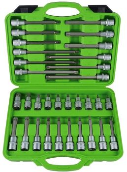 32-OS. 1/2" TORX PADRUNOTSIKUTE KOMPLEKT PIKAD+LÜH. T20-T70 JBM*