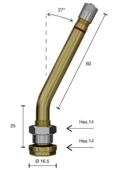 TL-VENTIIL VEOAUTO. V3-24-15 (V3-20-4) AVA=9.7MM. NURK 27. L=25+60MM