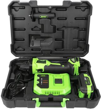 20V AKUNURKLIHVIJA/KETASLÕIKUR KOMPLEKT 125MM. HARJAVABA. +4.0AH+ LAADIJA + KOHVER JBM