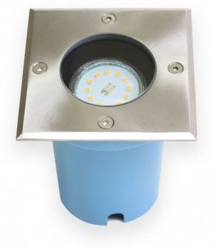 230V PÕRANDA/TERRASSIVALGUSTI ENTRADA 1 MAX 50W GU10 108X108MM IP65 INOX KOBI