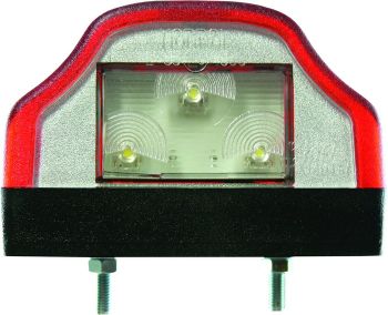 NUMBRITULI LED 12/24V. PUNANE KORPUS. TÜÜP ASPÖCK 100X60X65MM