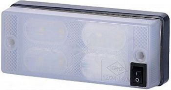LWD658 SALONGI SISEVALGUSTI LED LÜLITIGA 12/24V (107.6MMX45.6MM)