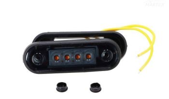 KÜLJETULI LED KOLLANE TUMEDA KLAASIGA 12/24V 84.2X27.7X12X8MM