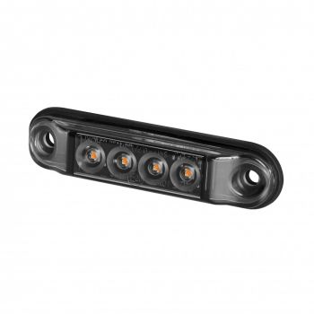 LD2328 "GRAPHITE" KÜLJETULI LED KOLLANE TUMEDA KLAASIGA 78X19X11MM 12/24V IP68