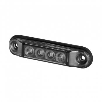 LD2329 "GRAPHITE" KÜLJETULI LED PUNANE TUMEDA KLAASIGA 78X19X11MM 12/24V IP68