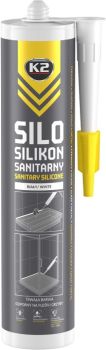 K2 SILO SANITARY SILICONE WHITE SANITAARSILIKOON VALGE 300ML/PADRUN
