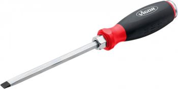 SCREWDRIVER FOR SLOTTED SCREWS WITH IMPACT CAP ? INCLUDING SQUARE