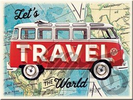 MAGNES VW BULLI LETS TRAVEL 14403