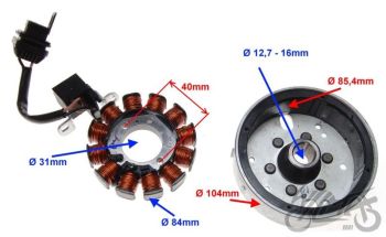 Süütemähis koos magneetoga Piaggio ZIP 50 4T