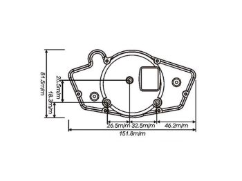 multifunctional speedometer Koso RX1N GP Style black, blue lighting