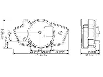 multifunctional speedometer Koso RX2 GP Style