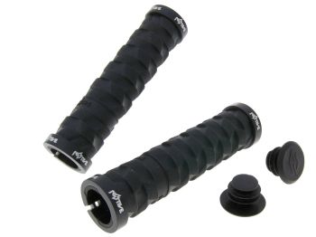 n8tive double lock-on grip set ROCK 130mm - black