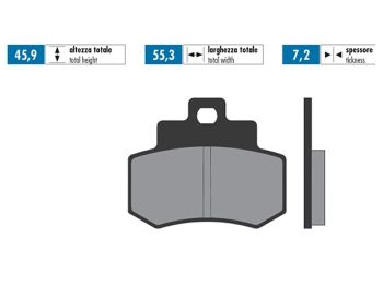 brake pads Polini organic for Kymco Grand Dink 250