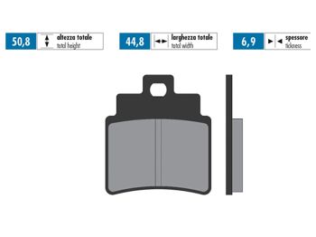 brake pads Polini organic for Kymco KXR, MXU, Maxxer, SYM GTS