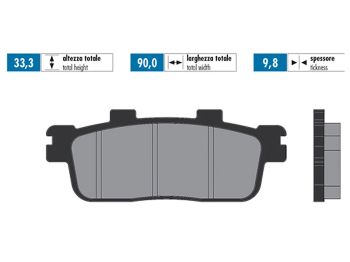 brake pads Polini organic for Kymco Downtown 125, 300