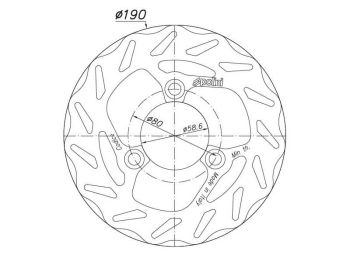brake disc Polini Wavy for Honda, MBK, Yamaha = 175.0046