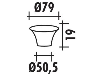 intake cone / bell mouth Polini D.50.5 carburetor connection 50.5mm