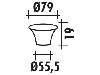 intake cone / bell mouth Polini D.55.5 carburetor connection 55.5mm