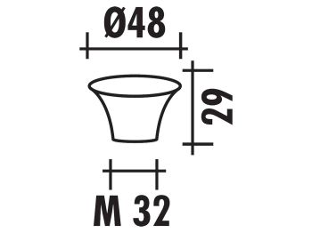 intake cone / bell mouth Polini M32x1.25 for PHBG carburetor