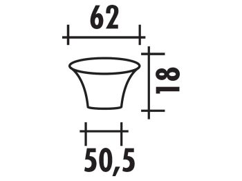 intake cone / bell mouth Polini D.50.5 carburetor connection 50.5mm for 24-30mm flat slide carbs
