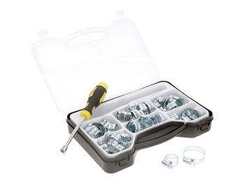 hose clamp set incl. 8mm socket wrench - 50-parts