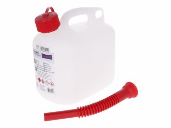 fuel can 5L translucent w/ flexible spout