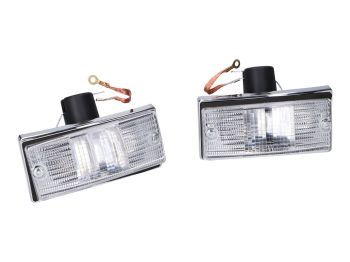 front indicator light set complete white for Vespa PX 125-200, Vespa T5