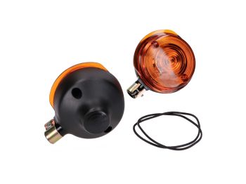 front indicator light set round shape for Simson S50, S51, S70, SR50, SR80, MZ TS 250, ETZ 125, ETZ 150, ETZ 250
