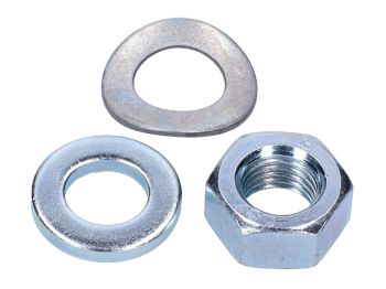 front axle standard parts set M12x1.5 w/ wheel hub cover washer for Simson S50, S51, S53, S70, S83, SR50, SR80