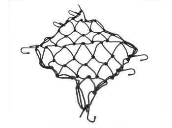 luggage net 42x42cm black w/ 6 hooks